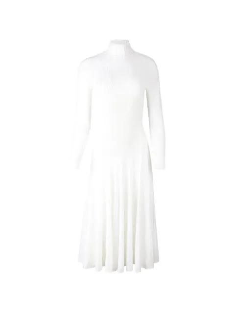 pleated turtleneck midi dress by ALAIA