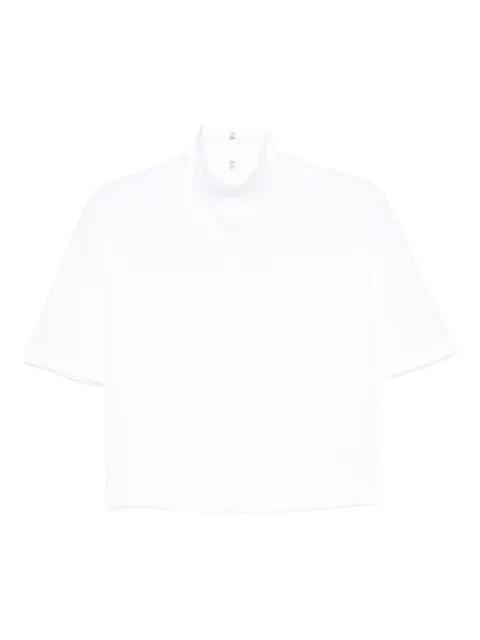 ribbed high-neck cotton T-shirt by ALAIA