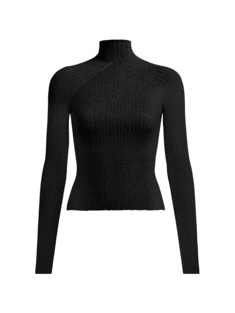 ribbed high-neck knitwear by ALAIA