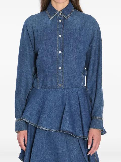 ruffled denim shirt by ALAIA