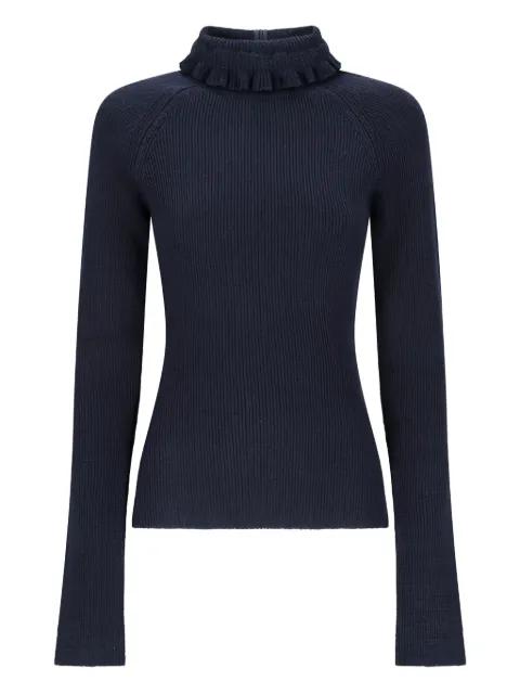 ruffled long-sleeve top by ALAIA