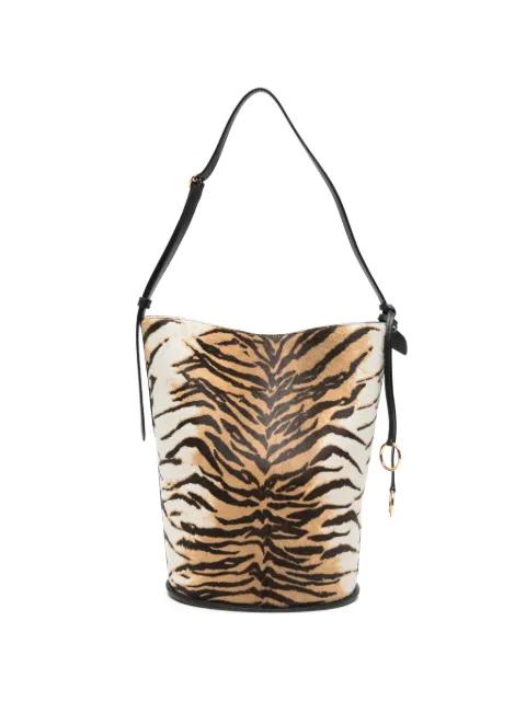 small Hip tiger-print bucket bag by ALAIA