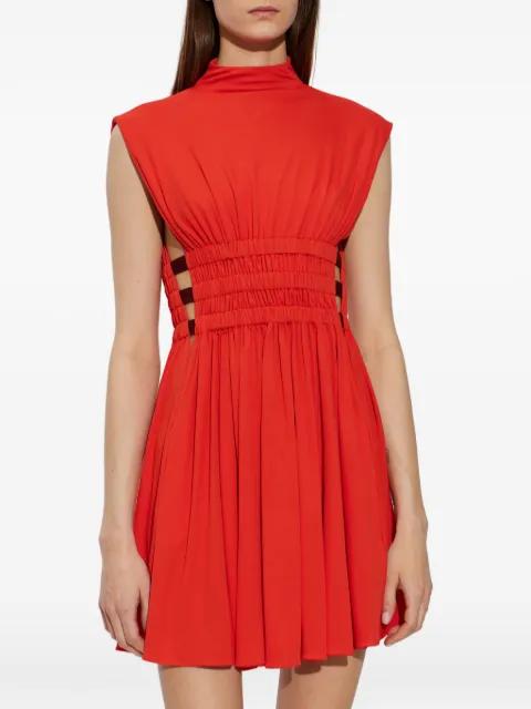 smocked open-back mini dress by ALAIA
