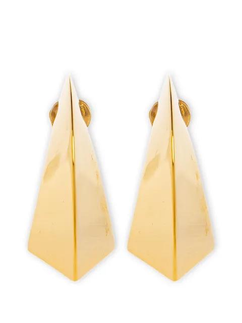 triangle clip-on earrings by ALAIA