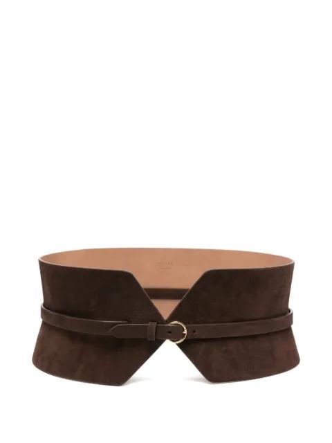 wide-panelled leather belt by ALAIA
