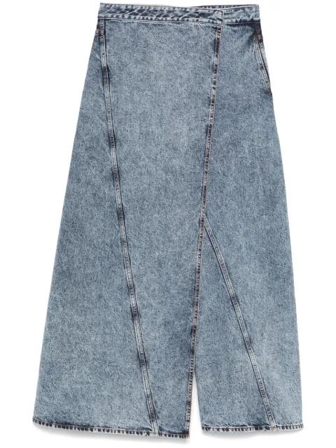 wrap wide-leg jeans by ALAIA