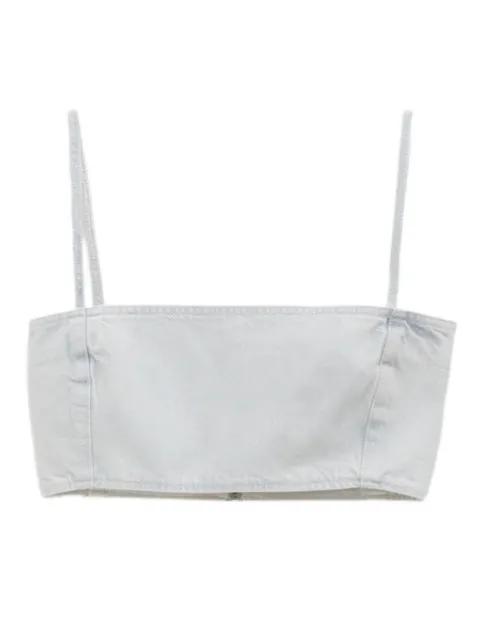 zip-front denim top by ALAIA