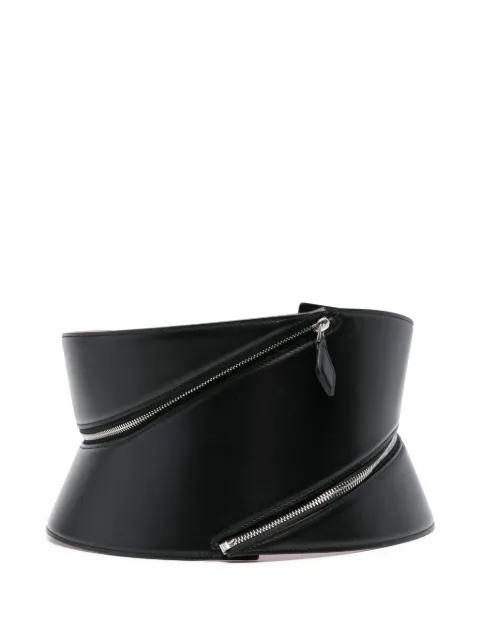 zip-up leather corset by ALAIA