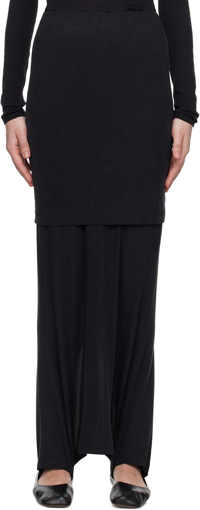 Black Fuseau Warm-Up Maxi Skirt by ALAINPAUL