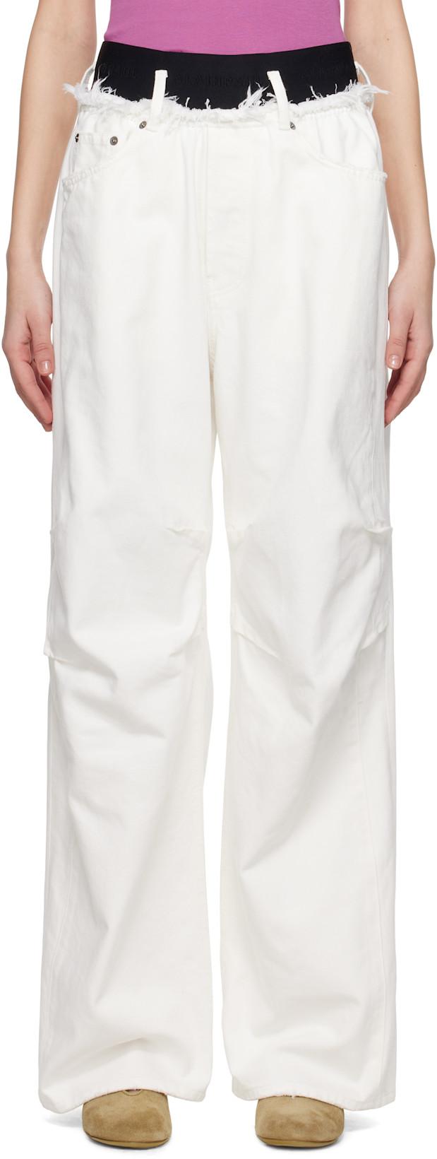 White Knee Jeans by ALAINPAUL