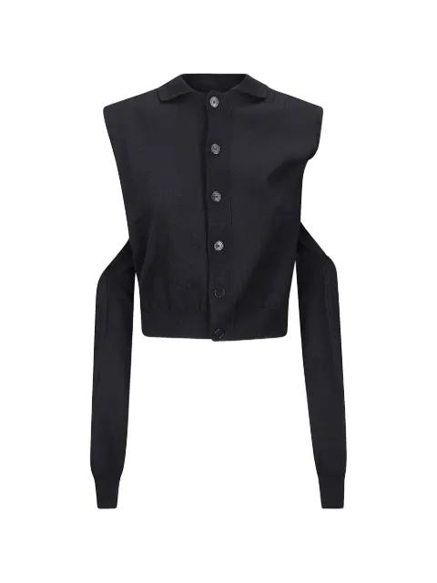 cut-out sleeveless cardigan by ALAINPAUL