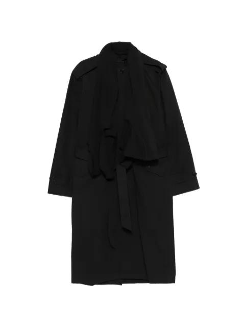 draped belted trench coat by ALAINPAUL