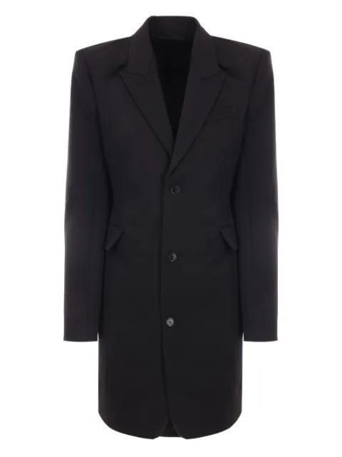peak-lapel padded-shoulder coat by ALAINPAUL