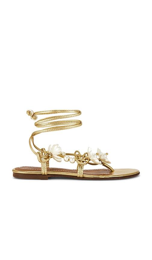 Alameda Turquesa Isla Perl? Sandal in Metallic Gold by ALAMEDA TURQUESA