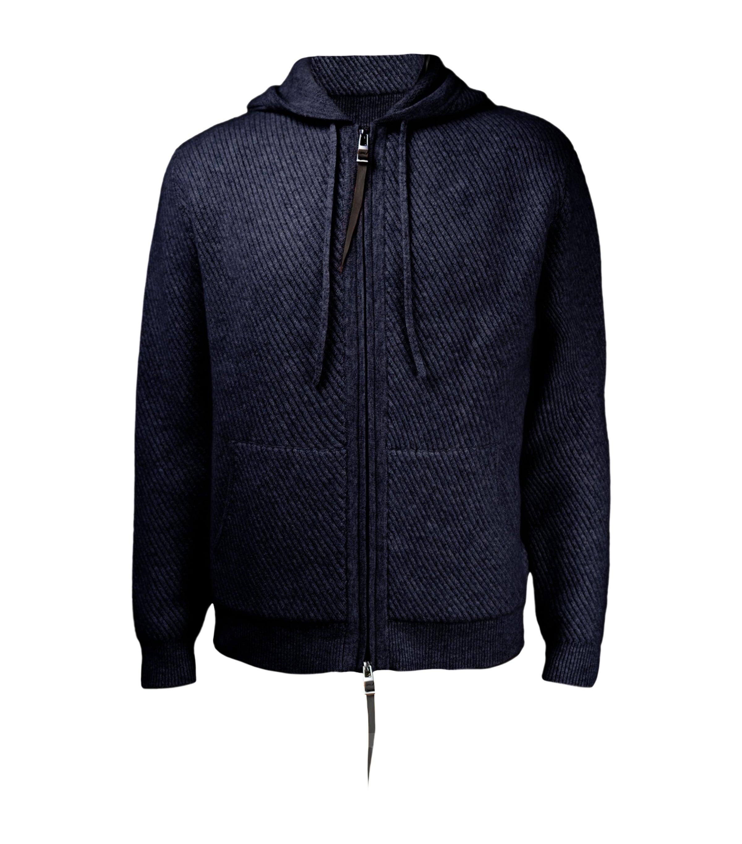 Alan Scott Cashmere Feather-Rib Hoodie by ALAN SCOTT