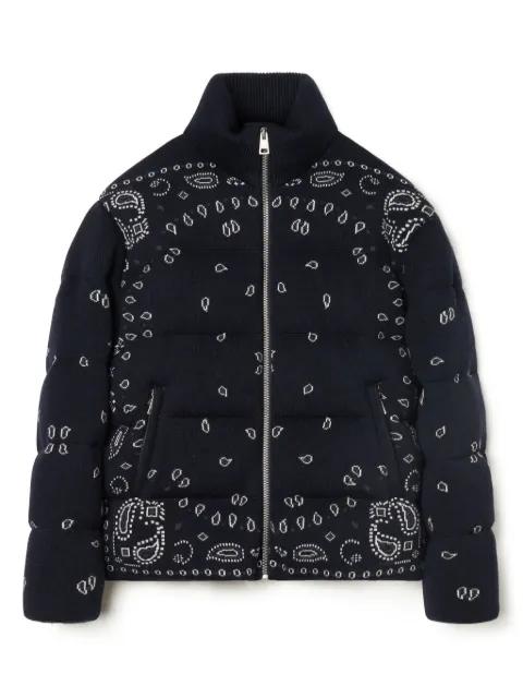 Bandana jacquard puffer jacket by ALANUI