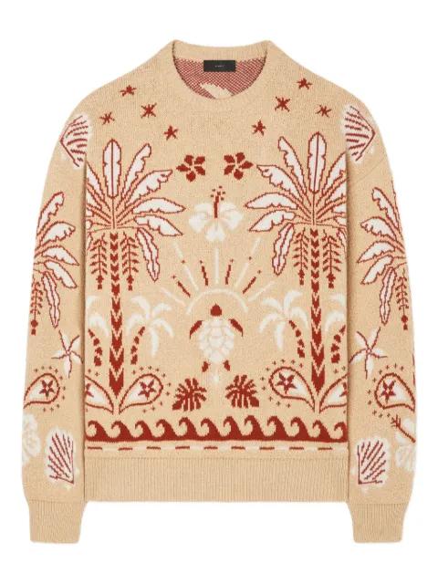 Echoes Of The Island palm-tree sweater by ALANUI