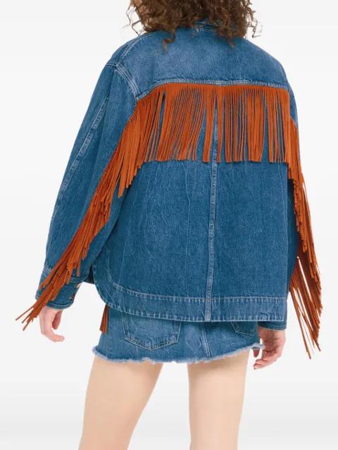 Golden Dusk fringed denim jacket by ALANUI