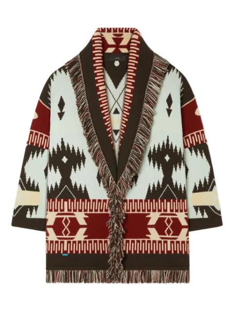 Icon jacquard fringed cardigan by ALANUI