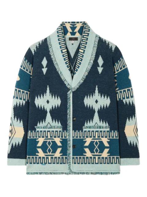 Icon jacquard fringed cardigan by ALANUI
