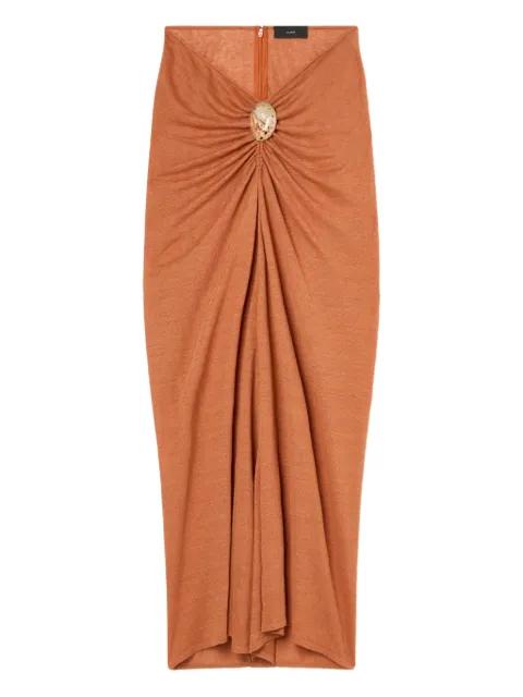 Mermaid Inside gathered midi skirt by ALANUI