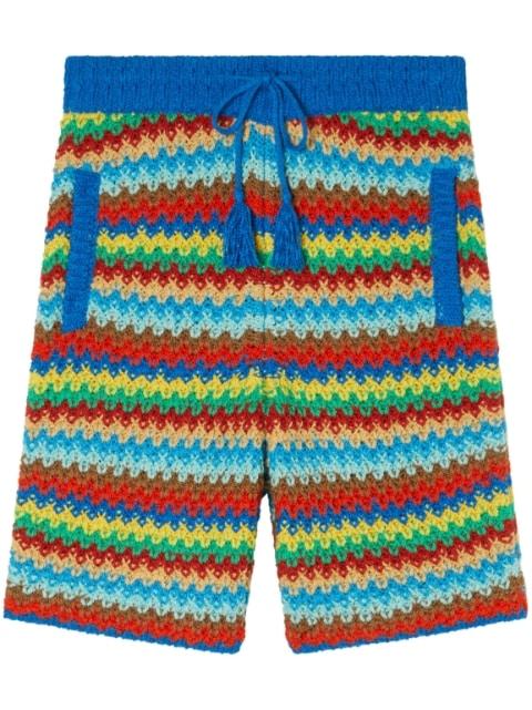 Over The Rainbow crochet-knit shorts by ALANUI