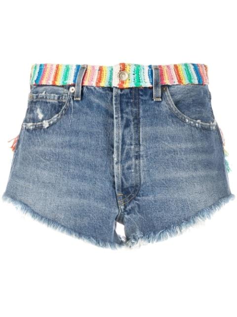 Over The Rainbow denim shorts by ALANUI