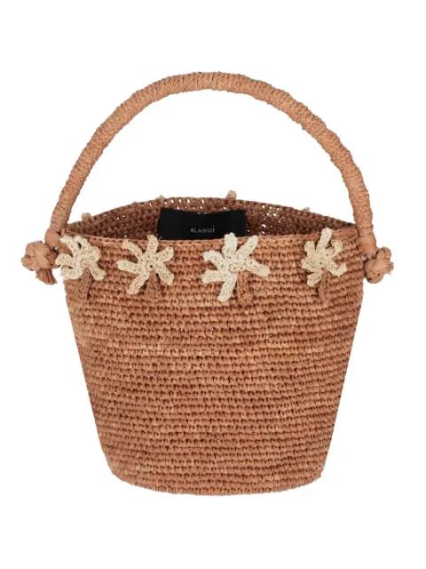 Shadow of The Palm palm-tree appliqué beach bag by ALANUI