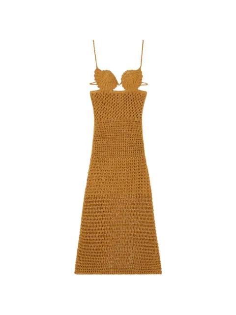The Sound Of The Sea shell-crochet open-knit maxi dress by ALANUI