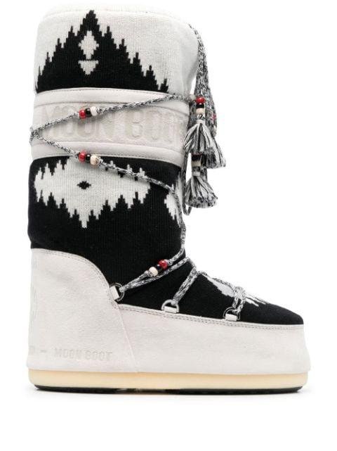 Icon Knit snow boots by ALANUI X MOON BOOT