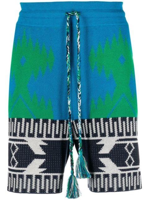 abstract-pattern shorts by ALANUI