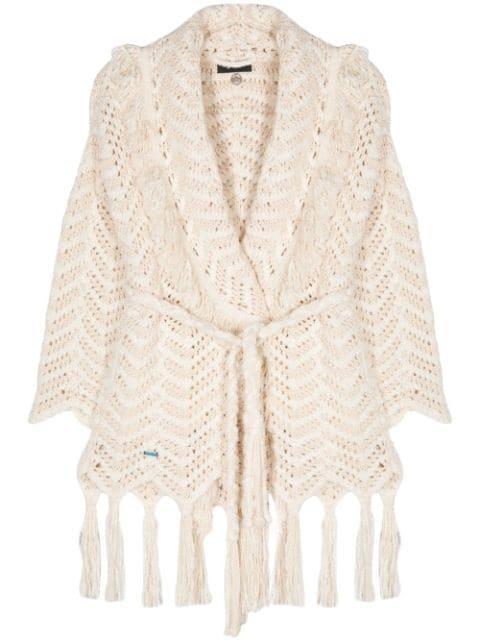 chevron-knit fringed cardigan by ALANUI
