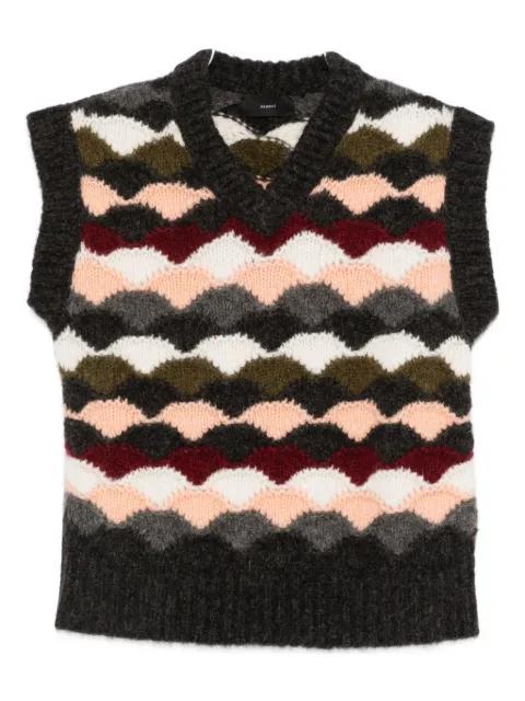 chevron knitted vest by ALANUI