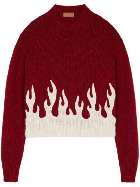 crew-neck wool-cashmere blend jumper by ALANUI