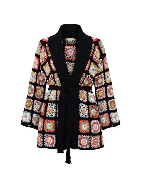 crochet belted cardigan by ALANUI