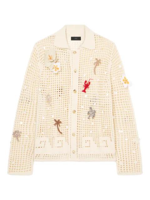 open-work embellished shirt by ALANUI