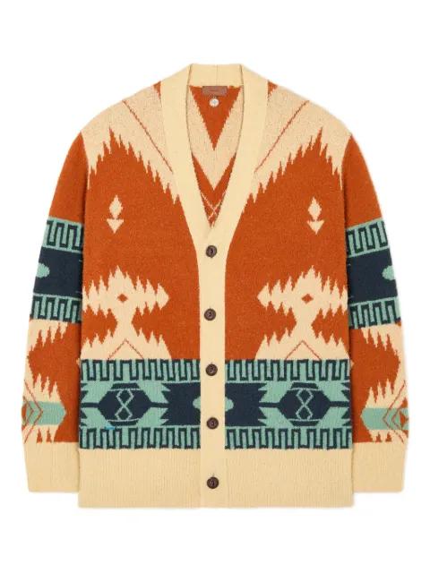 patterned button cardigan by ALANUI