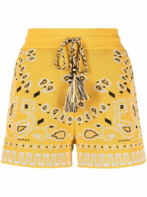 pique bandana-print shorts by ALANUI