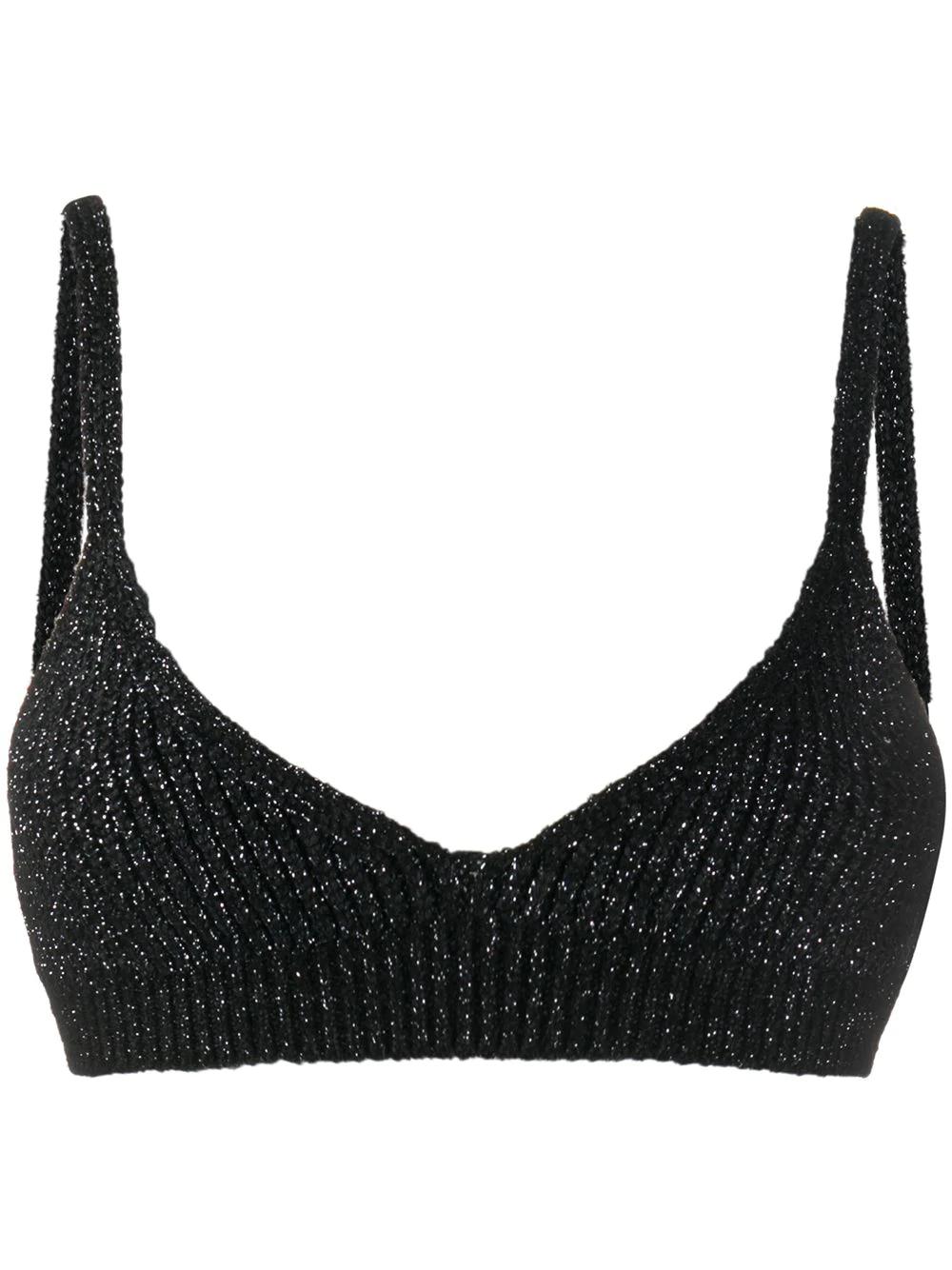 ribbed knit cropped top by ALANUI