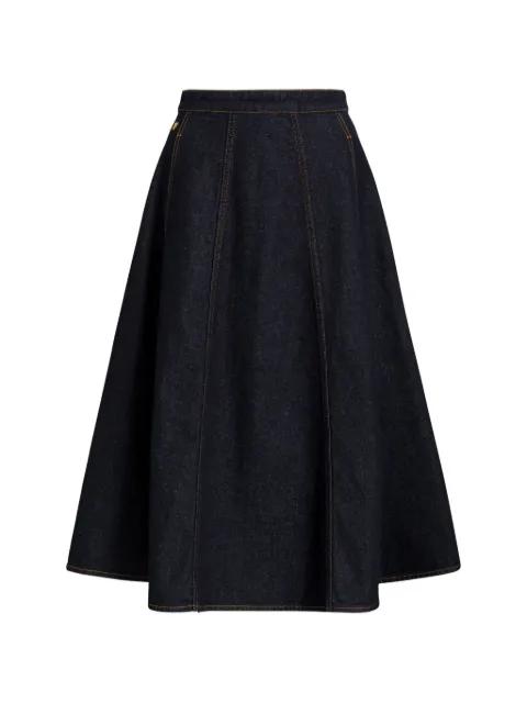 A-line denim skirt by ALBERTA FERRETTI