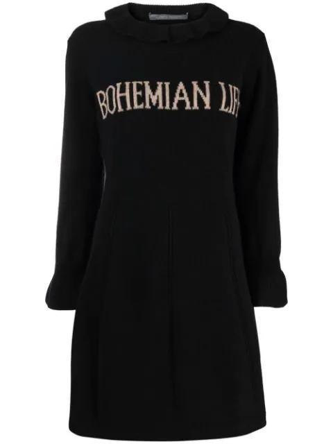 Bohemian Life intarsia-knit dress by ALBERTA FERRETTI