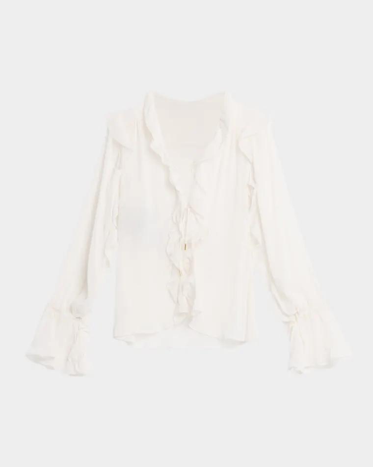 Flowy Semi-Sheer Blouse by ALBERTA FERRETTI
