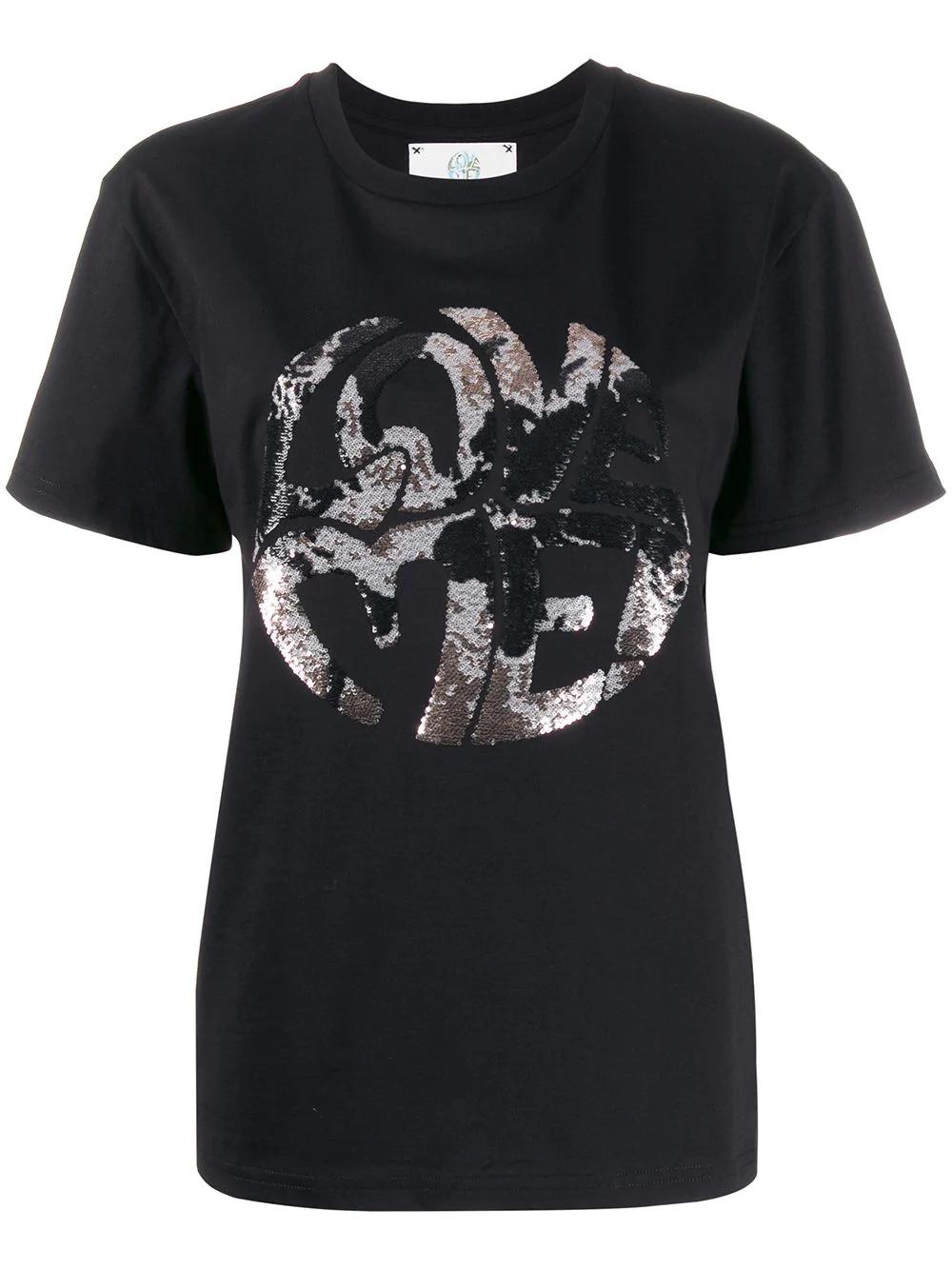 Love Me embellished T-shirt by ALBERTA FERRETTI