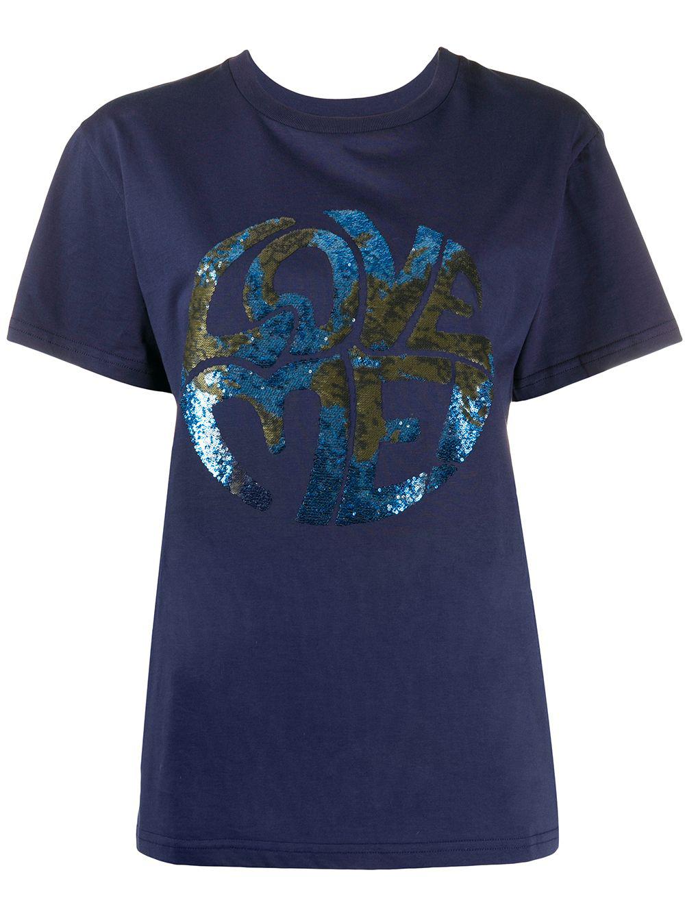 Love sequin T-shirt by ALBERTA FERRETTI