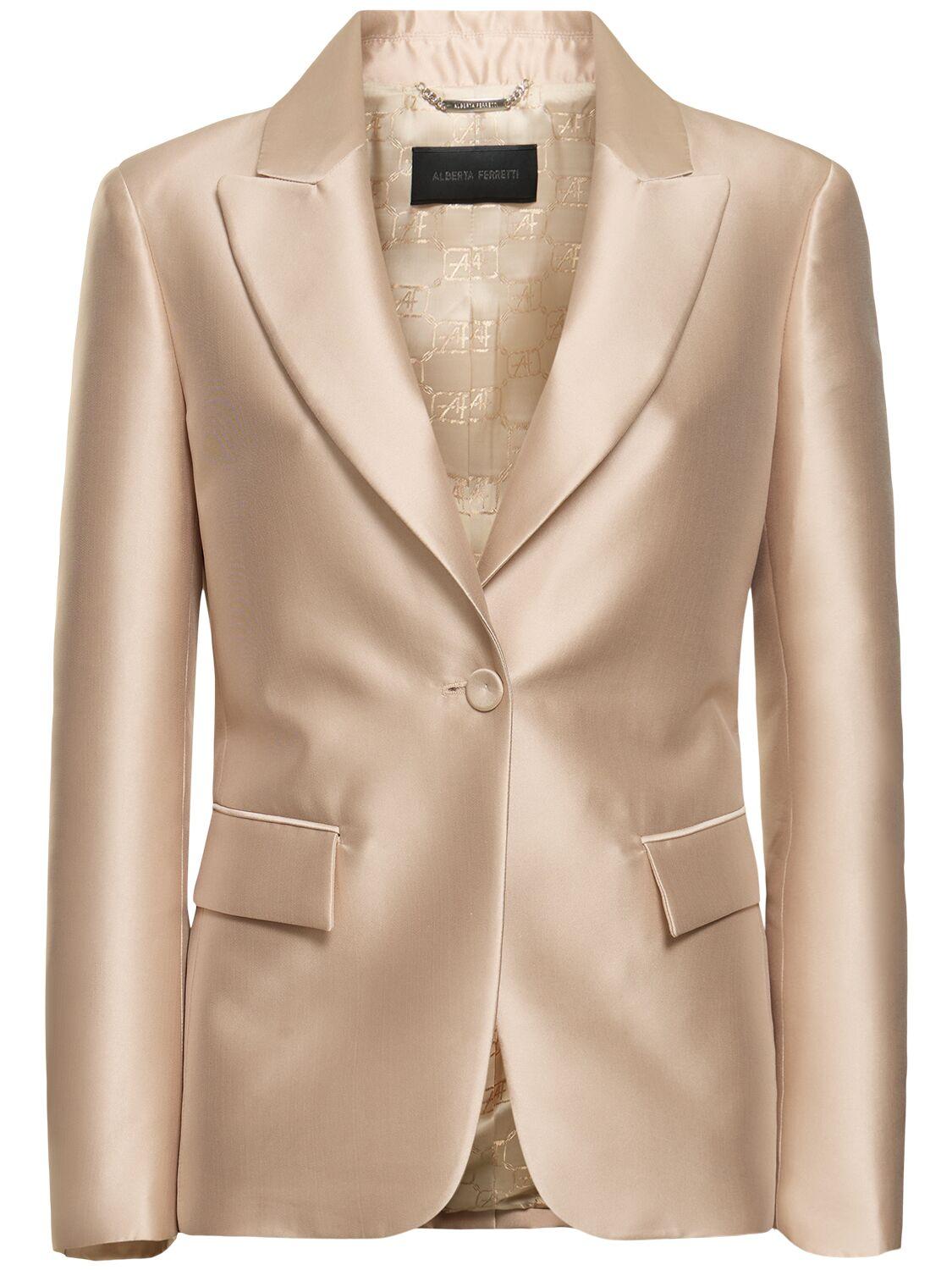 Mikado Single Breast Blazer by ALBERTA FERRETTI