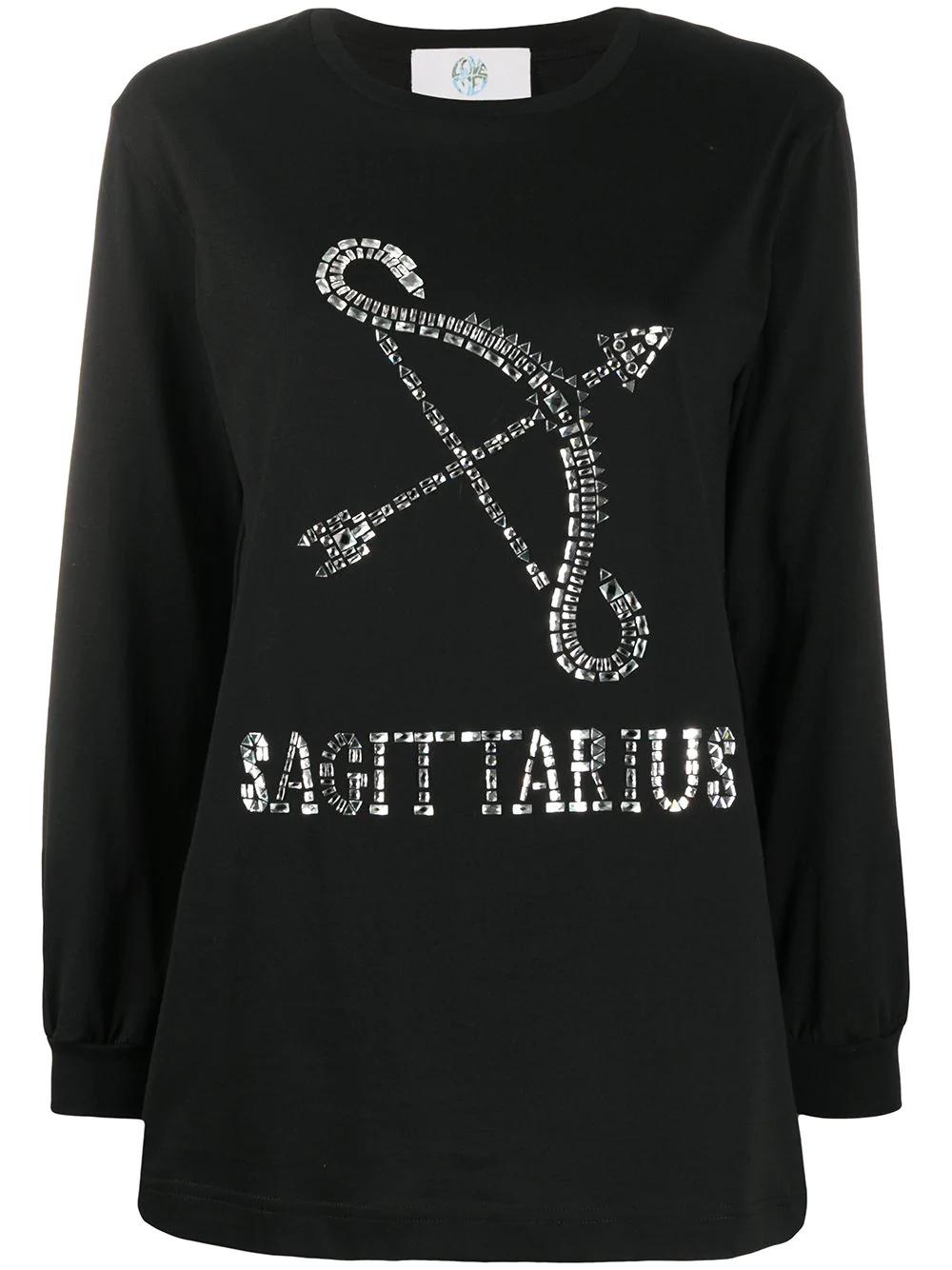 Sagittarius rhinestone-embellished sweatshirt by ALBERTA FERRETTI