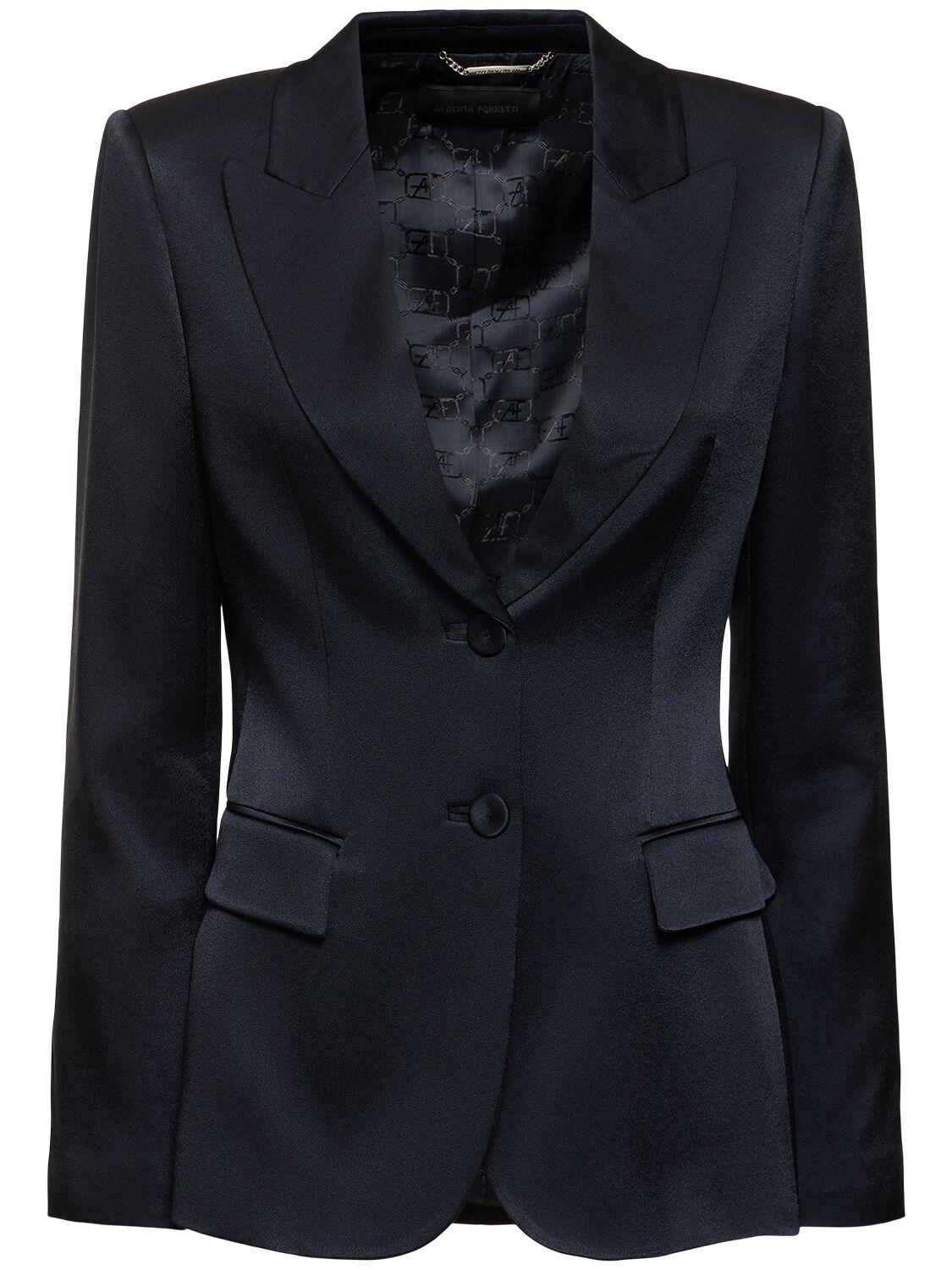 Satin Single Breast Blazer by ALBERTA FERRETTI