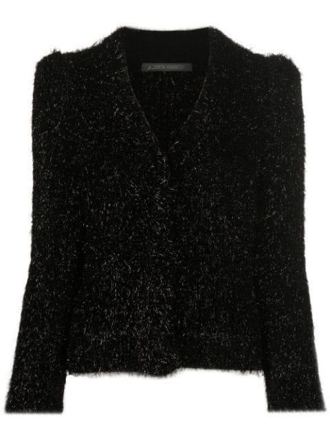 V-neck fluffy jumper by ALBERTA FERRETTI