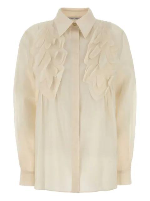 appliqué-detail cotton shirt by ALBERTA FERRETTI