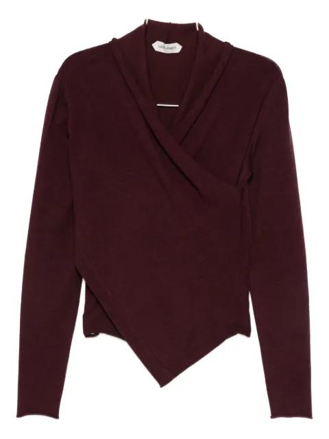asymmetric draped wool top by ALBERTA FERRETTI